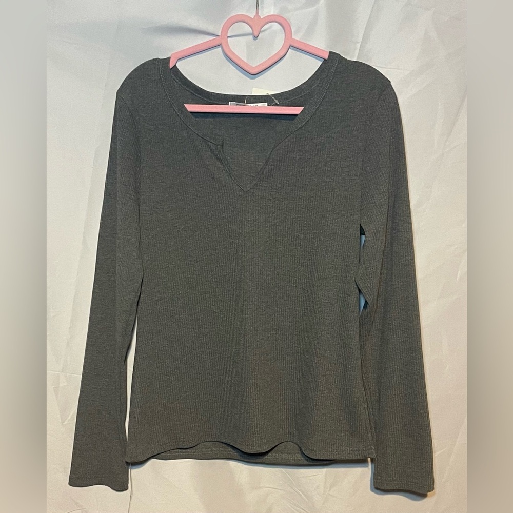 Women's Gray Long Sleeve Top CC Brand new with tags